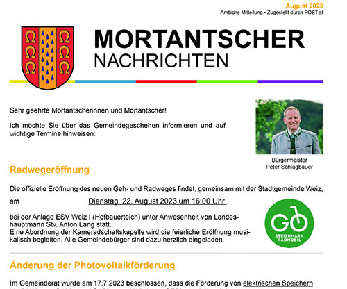 Featured image for “Mortantscher Flugblatt August 2023”